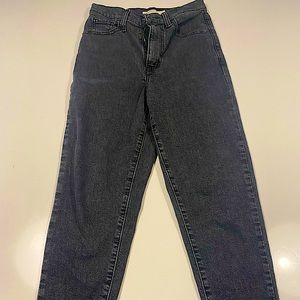Levi’s grey wash High Waisted Tapered Mom Jean